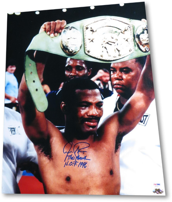 Aaron Pryor Signed Autographed 16X20 Photo "The Hawk HOF 1996" PSA X60457