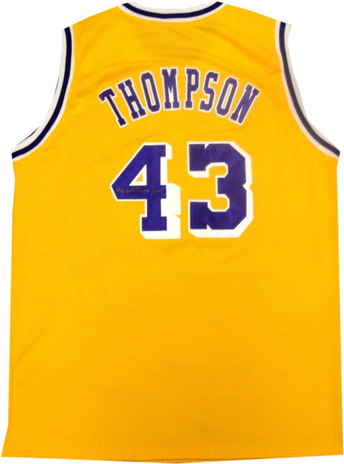 Mychal Thompson Hand Signed Autographed Los Angeles Lakers Jersey Yellow