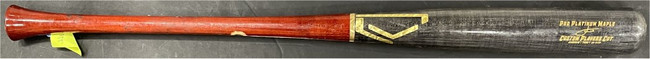 Ty Hill Game Used Wooden Baseball Bat Tigers Pro Platinum Maple CRACKED