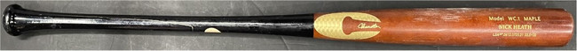 Nick Heath Game Used Baseball Bat Diamonbacks Model WC.1 Maple CRACKED