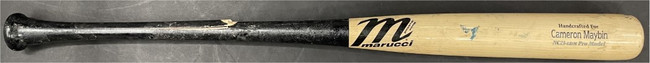 Cameron Maybin Game Used Baseball Bat Cubs Handcrafted Pro Model CRACKED