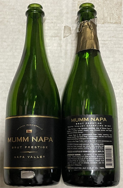 Mumm Napa Champagne Bottle Dodgers Celebrate 2009 NL West Division Title MLB