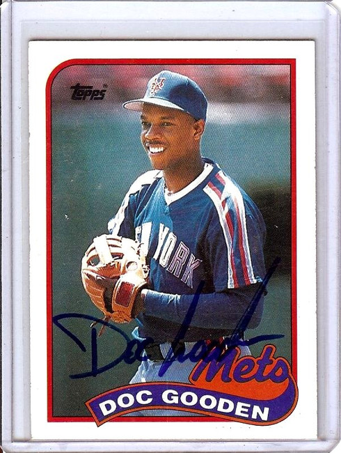 Dwight Doc Gooden 1989 Topps Hand Signed Autograph Mets #30 JSA AK83892