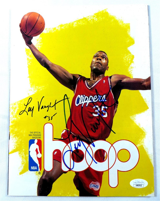 Loy Vaught Signed Autographed Program Magazine Hoops Clippers JSA AR83923