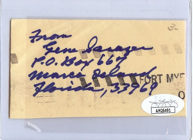 Gene Sarazen Signed Autographed Cut Signature PGA Golfer Legend JSA AM26491