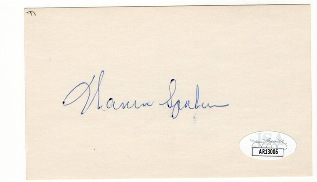 Warren Spahn Signed Autographed Index Card Braves HOFer JSA AR13006