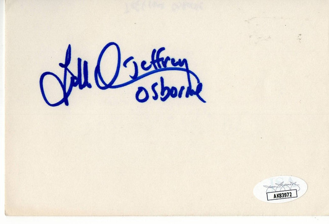 Jeffrey Osborne Signed Autographed Index Card Singer Songwriter JSA AK83972