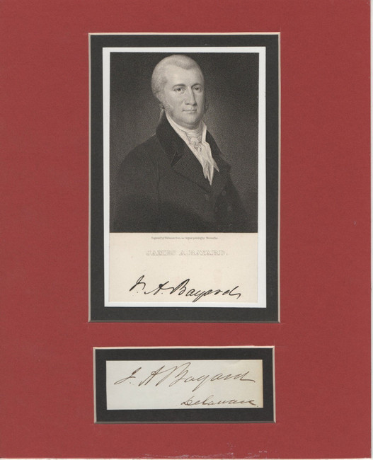 James Bayard Autographed Matted Cut Signature Deleware Federalist JSA II59928