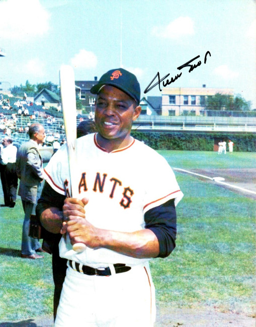 Willie Mays Signed Autographed 8X10 Photo Giants Vintage Bat Pose JSA AI03080