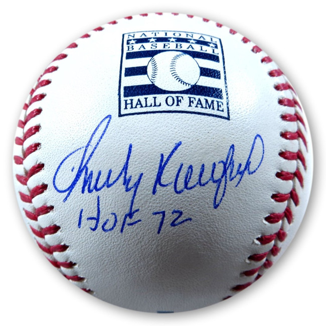 Sandy Koufax Signed Autographed HOF Baseball Dodgers "HOF 72" BAS 1W343241