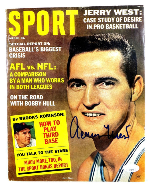 Jerry West Signed Autographed Magazine 1965 SPORT March Lakers JSA AR12970