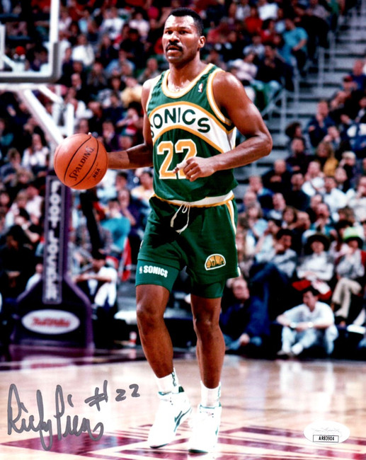 Ricky Pierce Signed Autographed 8X10 Photo Supersonics Dribbling JSA AR83904