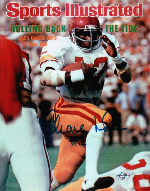 Charles White Signed 8X10 Photo Autograph "#12" USC 1978 Sports Illust. Auto COA