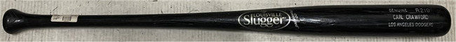 Carl Crawford Team Issued Baseball Bat Louisville Slugger Genuine Dodgers C