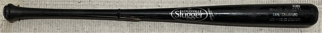Carl Crawford Game Used Baseball Bat LS Genuine Dodgers Rays CRACKED B MLB