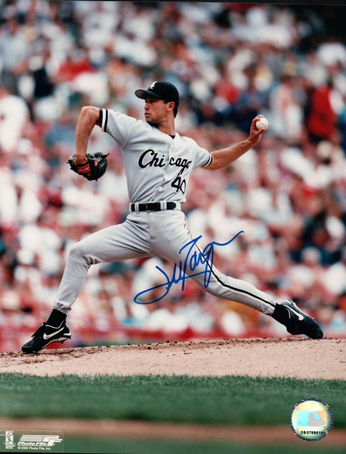 Jim Parque Signed 8X10 Photo Autograph White Sox Leg On Ground Road Auto COA