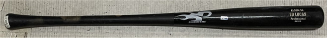 Ed Lucas Game Used Phoenix Baseball Bat EL20M Professional Marlins CRACKED MLB