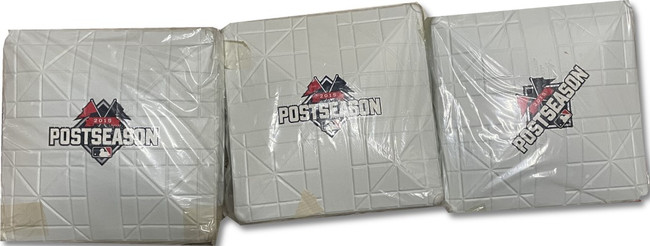 Los Angeles Dodgers Official MLB Bases 1st 2nd 3rd 2015 Postseason Game Issued