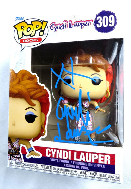 Cyndi Lauper Signed Autographed Funko POP! Figurine 309 Pop Star JSA AR82156