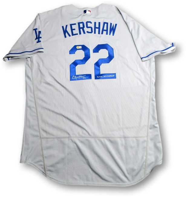 Clayton Kershaw Signed Autographed Jersey Dodgers 2020 WS Champ BAS 1W344207