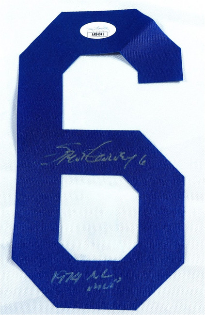 Steve Garvey Autographed Jersey Number Only Dodgers "1974 NL MVP" #6 JSA AR84041