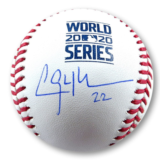 Clayton Kershaw Signed Autographed 2020 World Series Baseball Dodgers BAS Wit.
