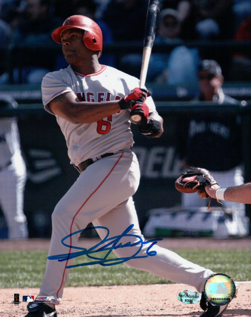 Jose Guillen Signed 8X10 Photo Autograph Anaheim Angels Swinging Auto COA