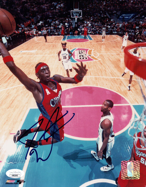 Darius Miles Signed Autographed 8X10 Photo Clippers Dunk vs. Spurs JSA AR82993