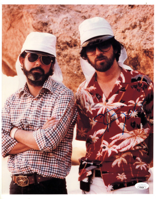 Steven Spielberg Signed Autograph 11X14 Photo w/George Lucas Raiders JSA YY54234