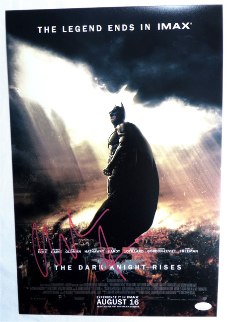 Christian Bale Autographed 12X18 Photo The Dark Knight Rises Batman JSA AU15418