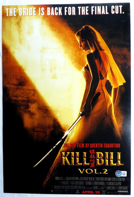 Quentin Tarantino Signed Autographed 12X18 Photo Kill Bill Vol. 2 BAS BL29829