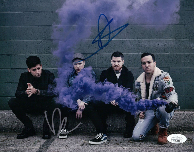 Pete Wentz Andy Huxley Signed Autographed 8X10 Photo Fall Out Boy JSA AR82883