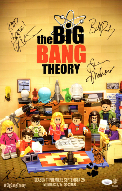 Big Bang Theory Multi Autographed 11X17 Poster Cuoco Galecki 6