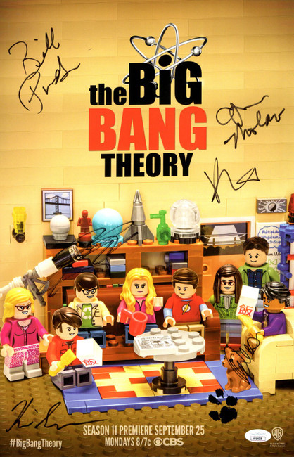 Big Bang Theory Multi Autographed 11X17 Poster Cuoco Galecki 6