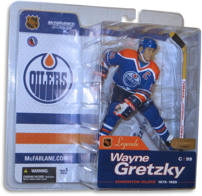 Wayne Gretzky McFarlane Legends Series 1 NIB Figure Edmonton Oilers Blue Jersey