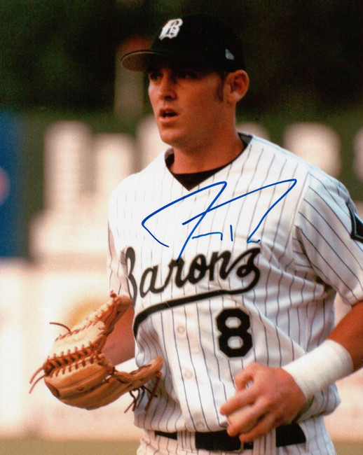 Jeremy Reed Signed 8X10 Photo Autograph Birmingham Barons on Field w/COA Auto