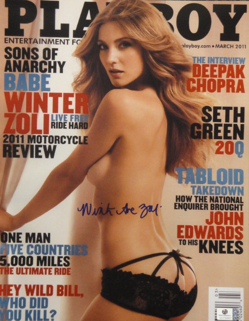 Winter Ave Zoli Hand Signed Autographed 11x14 Photo Sexy Playboy JSA T60141