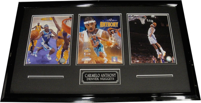 Carmelo Anthony UnSigned Three 8x10 Photos Custom Framed Denver Nuggets