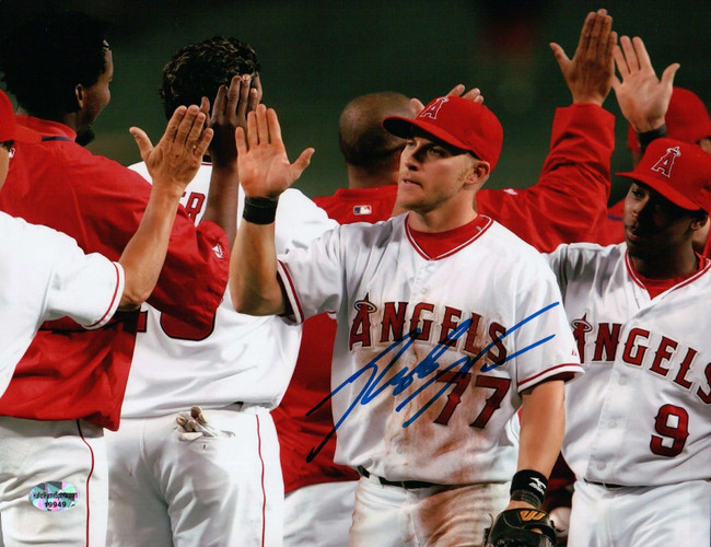 Reggie Willits Signed 8X10 Photo Autograph Anaheim Angels Win at Home Auto COA