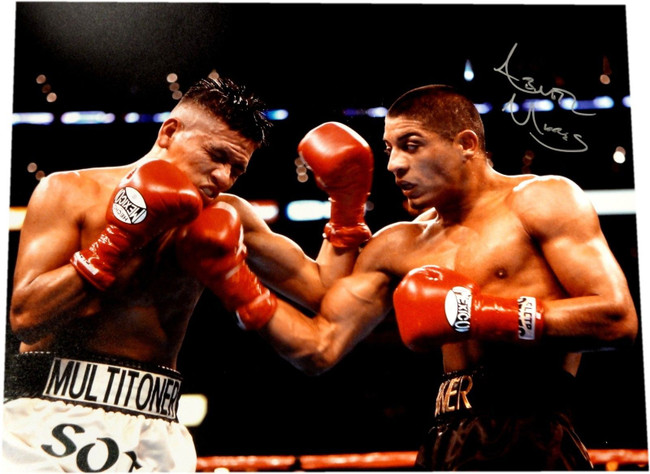 Abner Mares Hand Signed Autograph 16x20 Photo Throwing Big Punch Biceps W/ COA