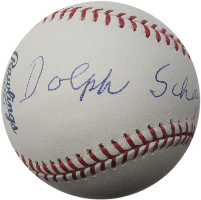 Dolph Schayes Hand Signed Autographed Major League Baseball HOF 1973 COA12343