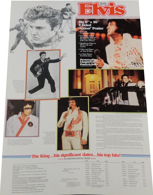 Elvis Presley 17x26 Life Long Collage Brand New The King is Here! Brand New