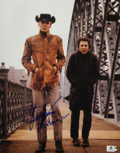 Dustin Hoffman Jon Voight Dual Signed 11x14 Photo Midnight Cowboy JSA T60131