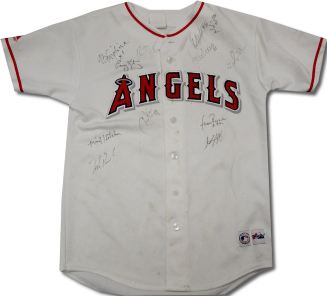 Casey Kotchman Molina Figgins K-ROD Rivera + Angeles Multi Player Signed Jersey