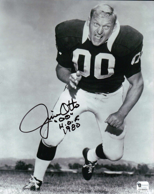 Jim Otto Signed 8X10 Photo Autograph "00 HOF 1980" Raiders B/W Auto GAI COA