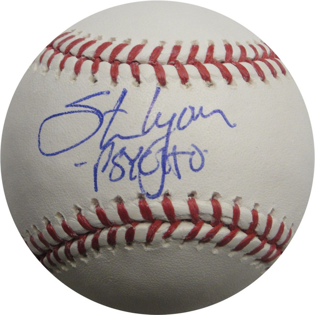 Steve Lyons PSYCHO Signed Autographed MLB Baseball Los Angeles Dodgers COA