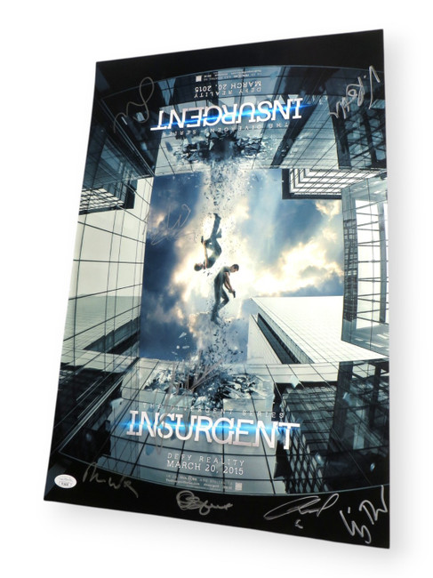 Insurgent Cast Signed Autographed 13X20 Poster Woodley James Teller Roth +1 JSA