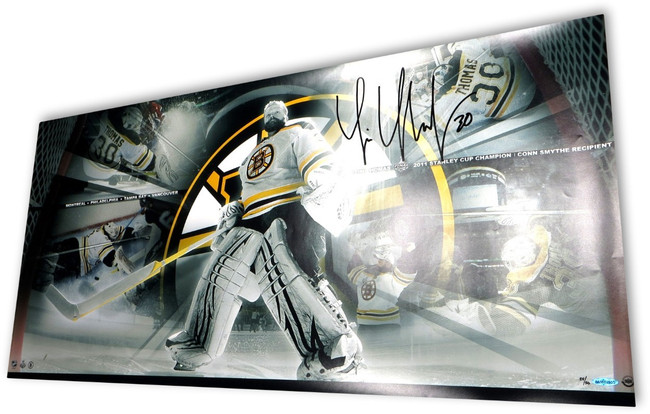 Tim Thomas Signed Autographed 18X36 Photo Bruins 2011 Stanley Cup 24/50 UDA