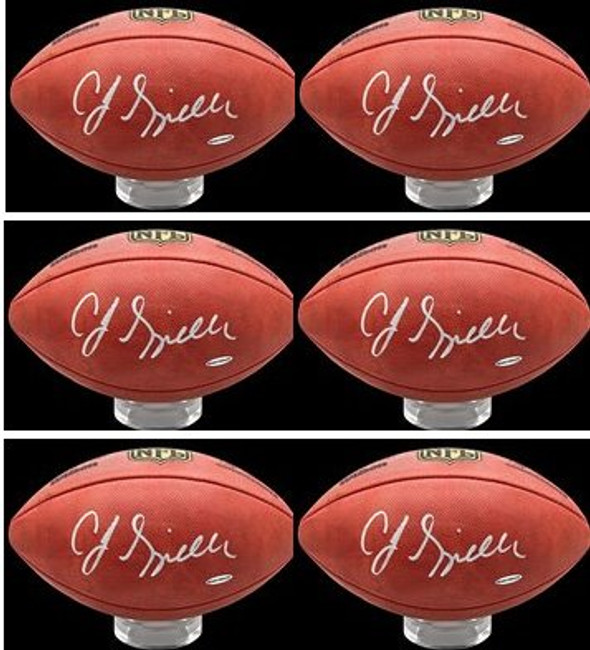 6 Ct C.J. CJ Spiller Signed Auto Official Duke Football DOES NOT INFLATE UDA