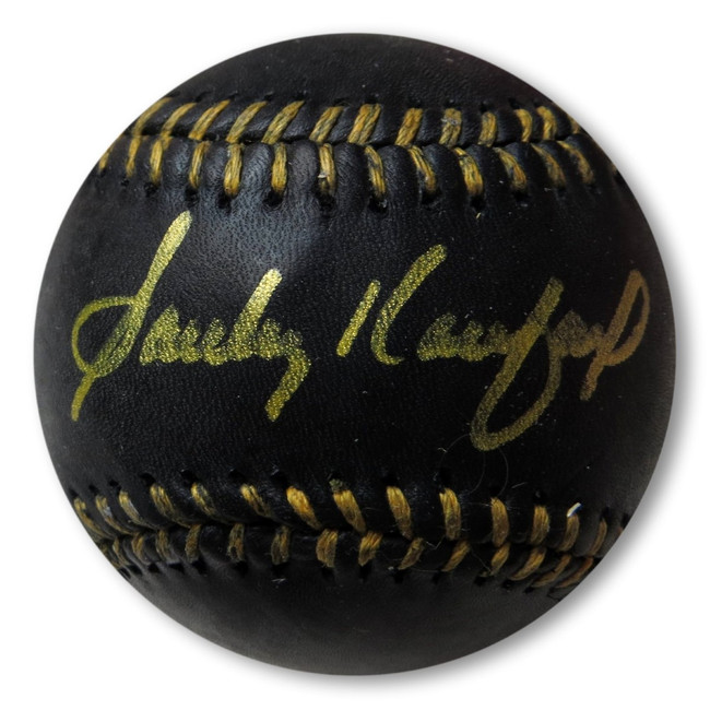 Sandy Koufax Signed Autographed MLB Black Baseball Dodgers Gold Ink JSA BB59264